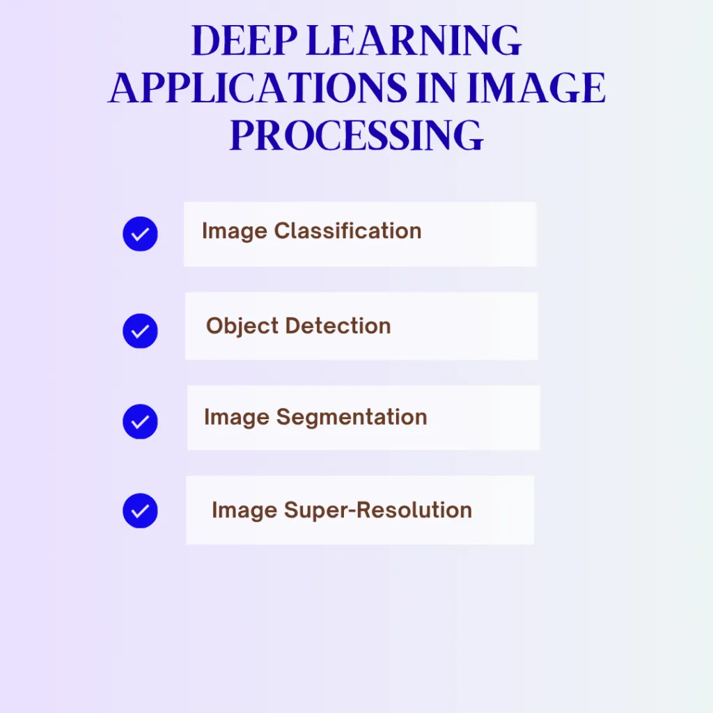 How Deep Learning is Transforming Image Processing: Key Techniques and Breakthroughs 3 Deep Learning Applications in Image Processing
