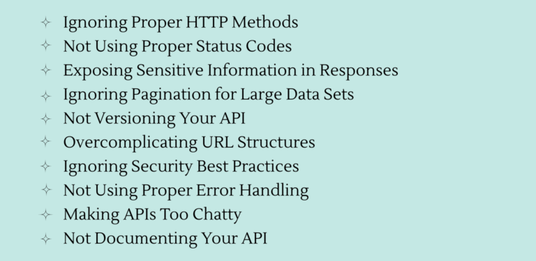 10 Common RESTful API Mistakes To Avoid