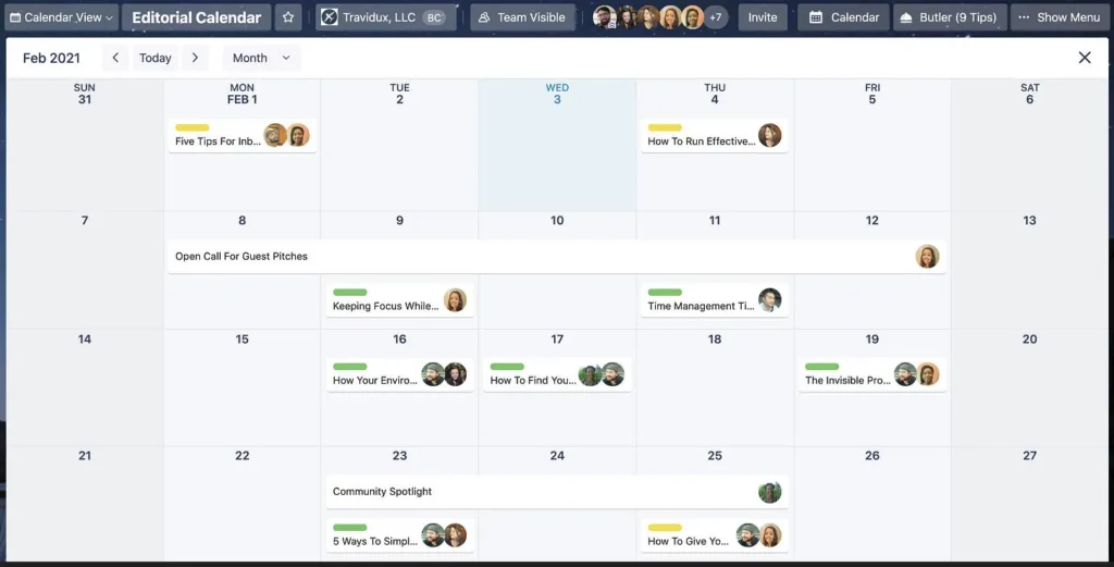 Trello The Visual Content Calendar