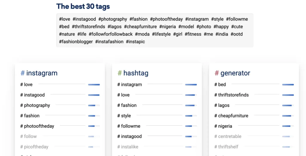 Instagram Hashtag Generators