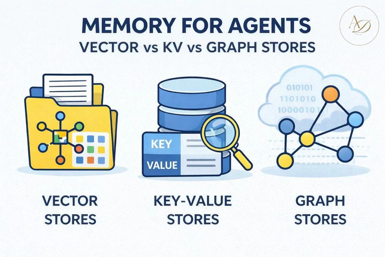 Memory For AI Agents: Vector, KV & Graph Stores Explained