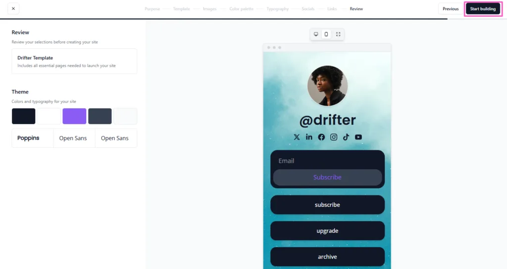 high-converting link-in-bio page
