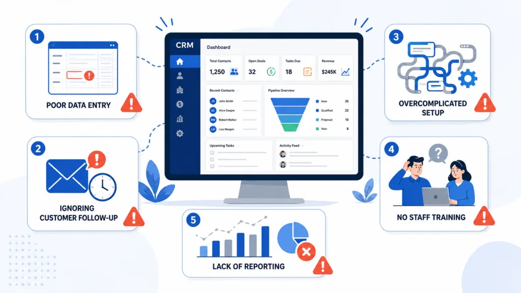 Common CRM Mistakes Businesses Should Avoid 2 Common CRM Mistakes Businesses Should Avoid