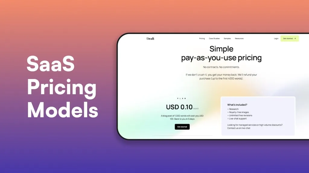 SaaS pricing models