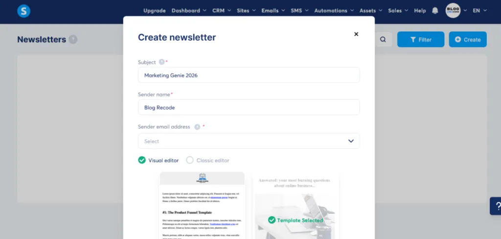 Systeme.io email marketing