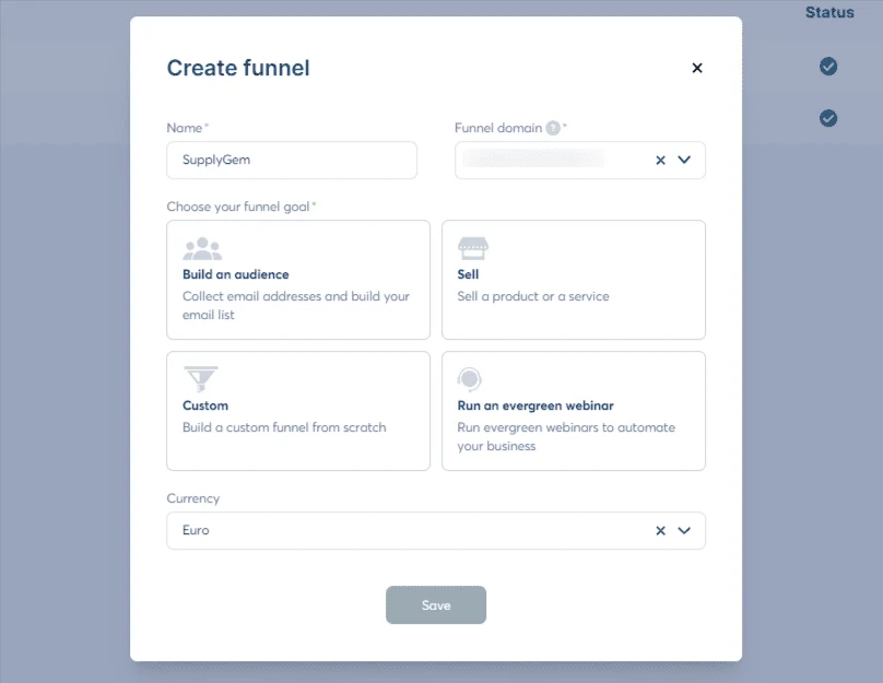 create a sales funnel with Systeme.io