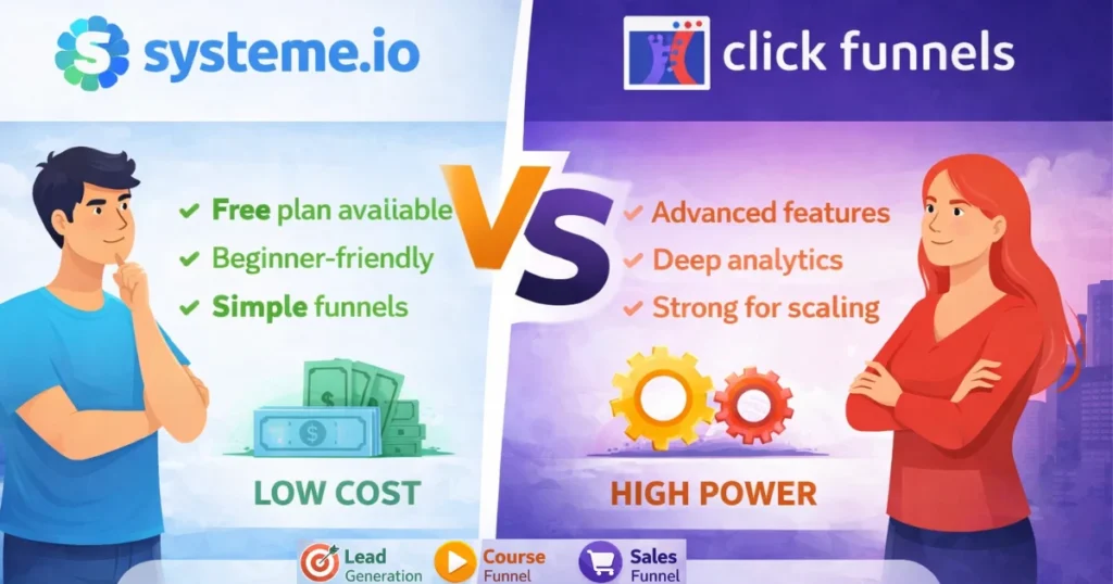 Systeme.io vs ClickFunnels